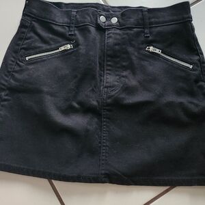 LEVIS Black Women's A-Line Skirt with Zip Pocket Detail